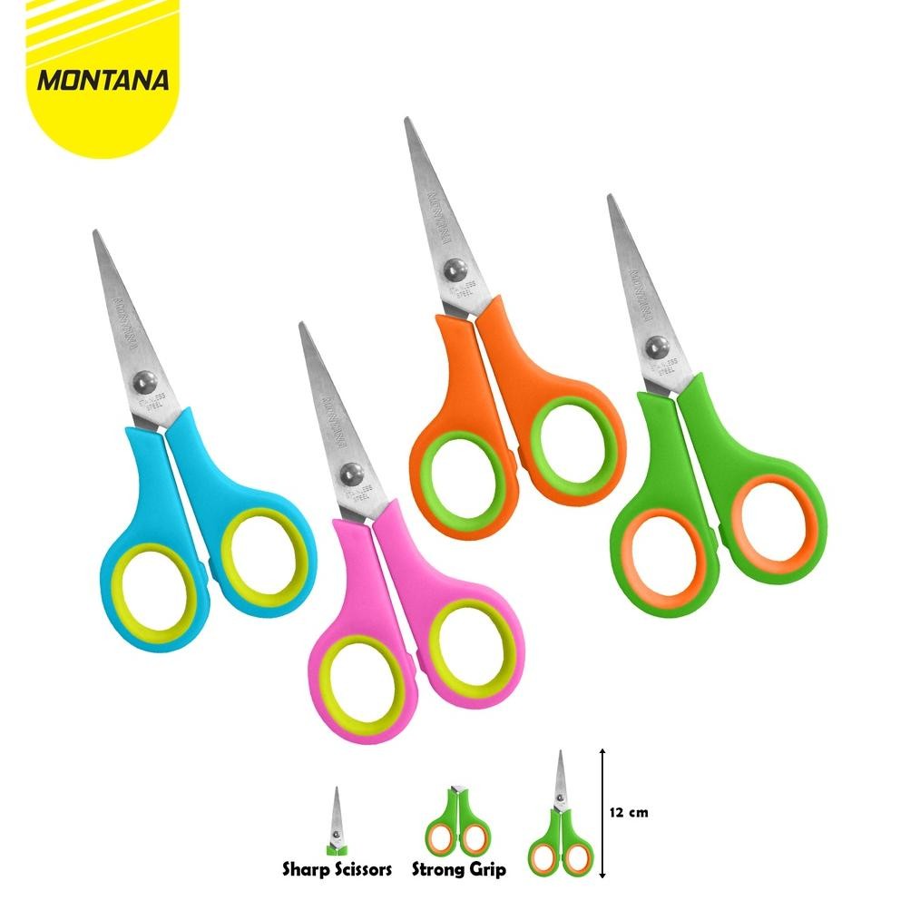 

MONTANA SCISSORS GUNTING STAINLESS STEEL 12 CM MULTIPURPOSE KUAT TAJAM ANTI KARAT STW-540/RETAIL