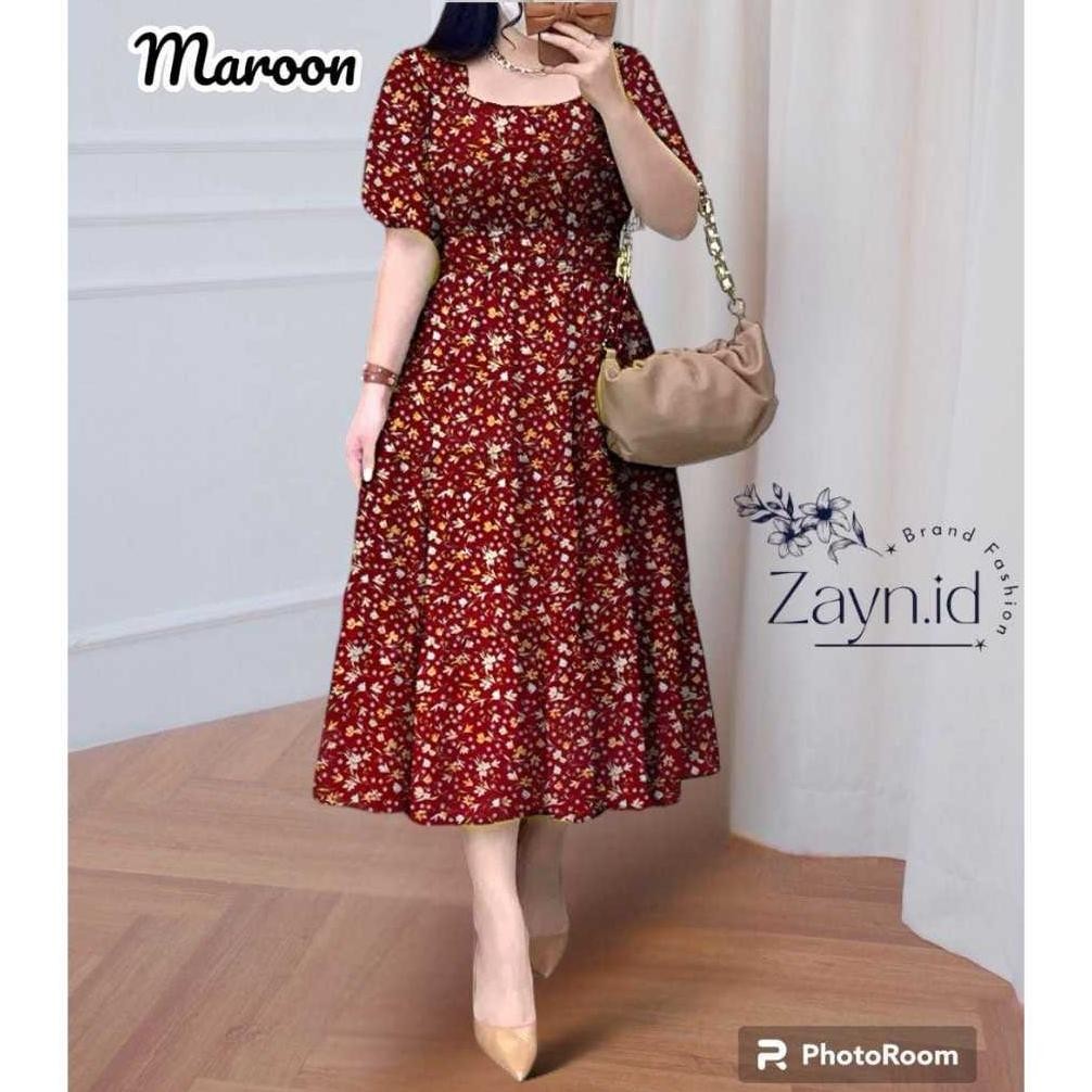 Dress Tebus Murah Daster Kerut Dada Teratai | Dress Canda Busui Murah