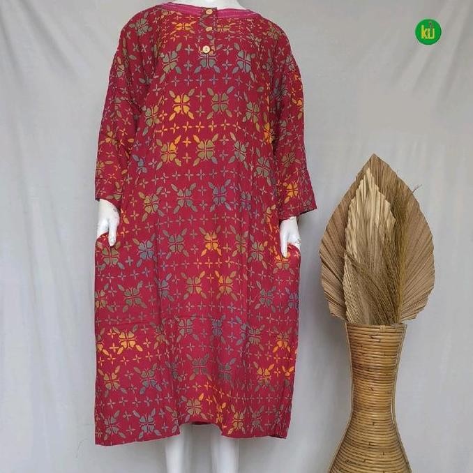 Daster Neci Ld 130 Lengan 3/4 Kencana Ungu Label Hitam Gercep