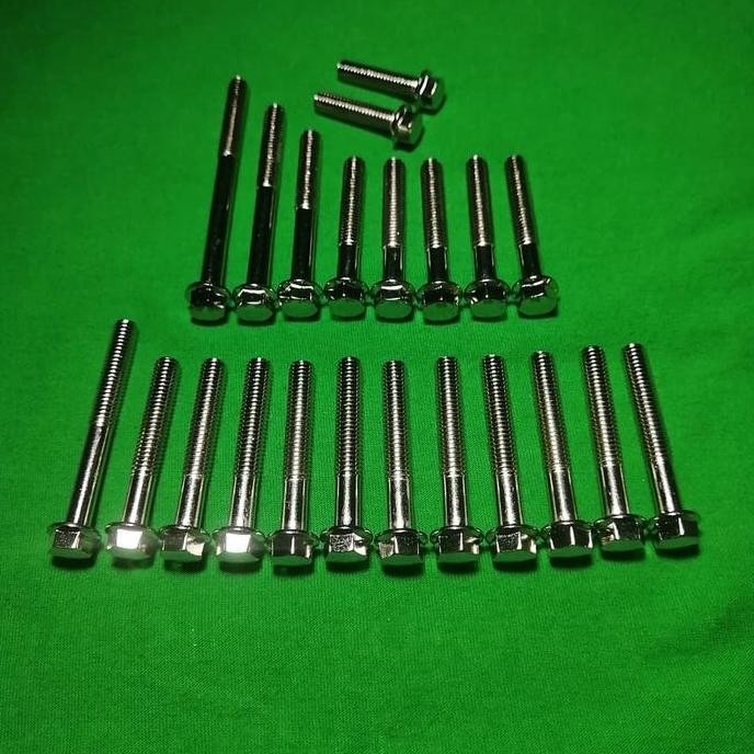 Promo Baut Mesin Blok Kanan Kiri K8 Ori Chrome Import GL PRO MAX NEOTECH COD