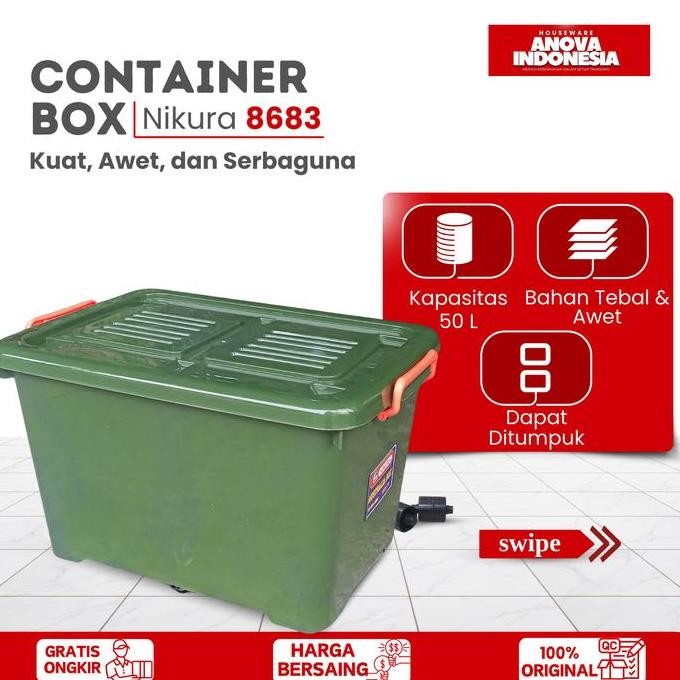 

Terlaris Box Container Nikura 8683 Pakai Roda & Gagang. Storage Box Serbaguna Setara Shinpo Cb 70 Cb70 .