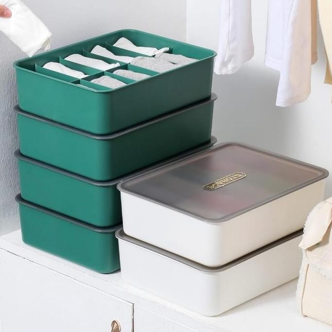 

Terlaris Storage Underwear 10 Sekat Plus Tutup/W3222 Kotak Penyimpanan Premium