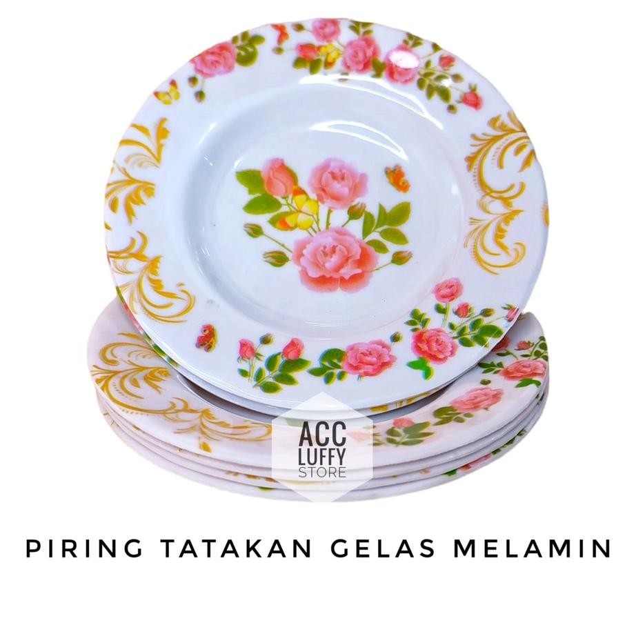 Satu Lusin Piring Tatakan Gelas Melamin Motif Tatakan Gelas Anti Panas Tatakan Gelas