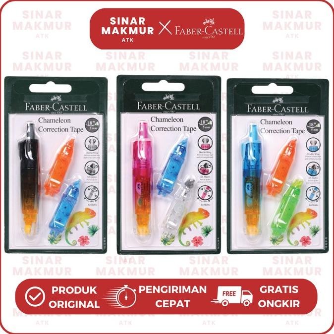 

Correction Tape/Tipex Kertas Chameleon + Refill FABER CASTELL (SET)