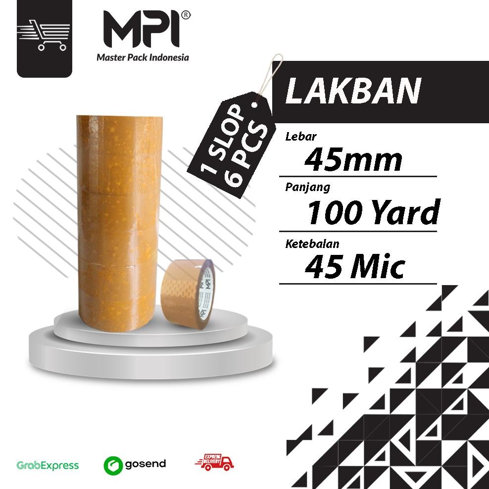 

1 SLOP [ 6 PCS ] LAKBAN BENING - LAKBAN COKLAT MASTER PACK INDONESIA PROMO MURAH BERKUALITAS AST