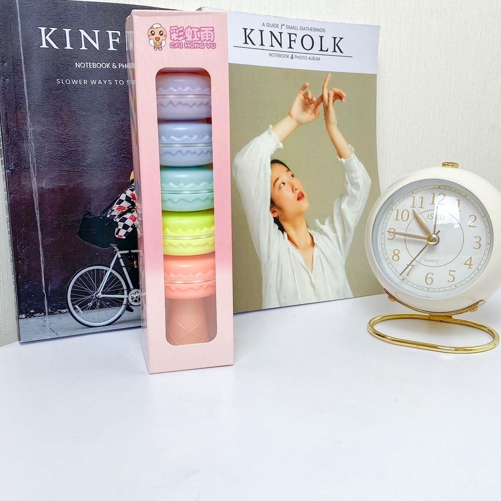 

SETABILO / MARKER / HIGHLIGHTER SUSUN BENTUK MAKARON LUCU CUTE 1 SET 6 WARNA TERMURAH