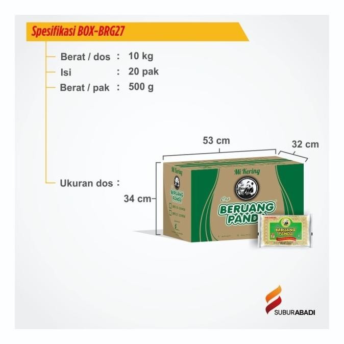 

(Expert) Mie kering cap Beruang Panda isi 27 - KEMASAN DOS (isi 20 pack)