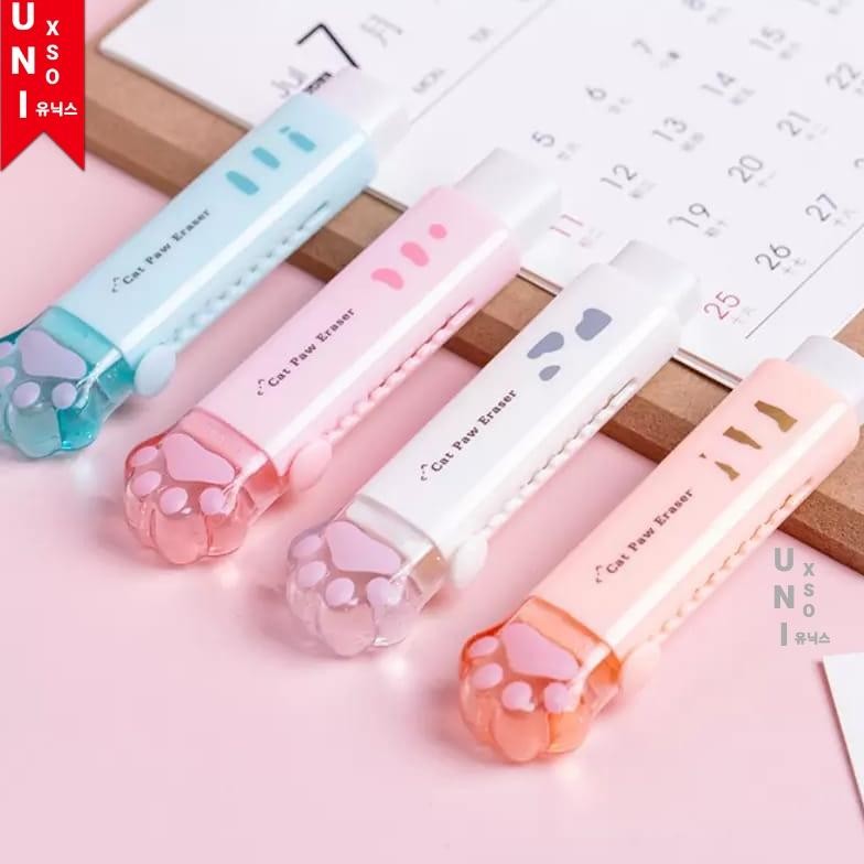 

Unixso Penghapus Push Pull Cat Paw Lucu Aesthetic Cute Erase Stationery ER0020