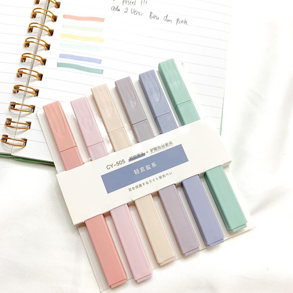 

Stabilo Balok 1 Set 6 pcs Stabilo Mewah Highlighter Warna Pastel PerBOX lucu imut kado unik souvern