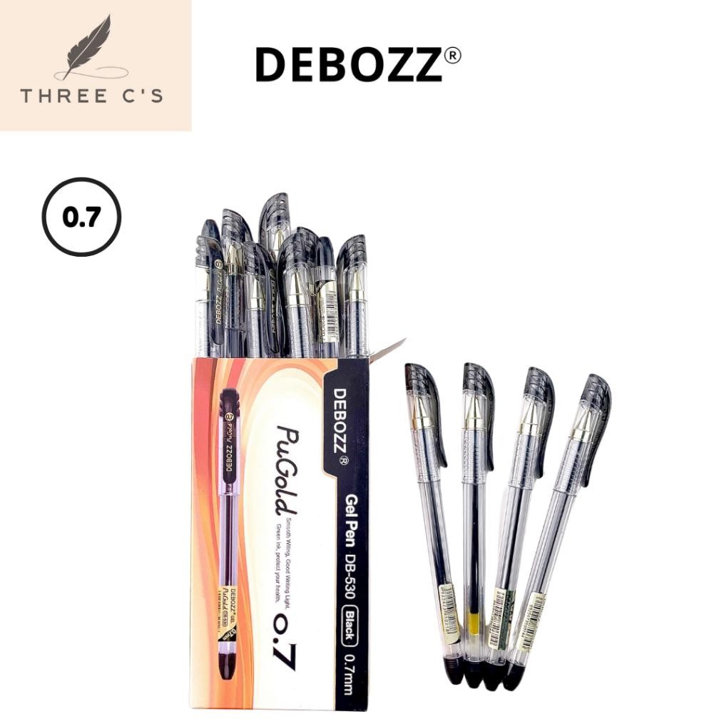

Pulpen Pena Gel Pen Hitam Biru Enak Murah 0.7 1 Pack 12pcs DEBOZZ DB-530 + 1PCS FREE REFILL