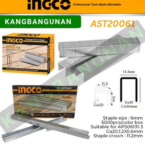 

Crown Staples (U 6 mm) INGCO AST20061 - Refill Isi Steples Tembak U6 AST