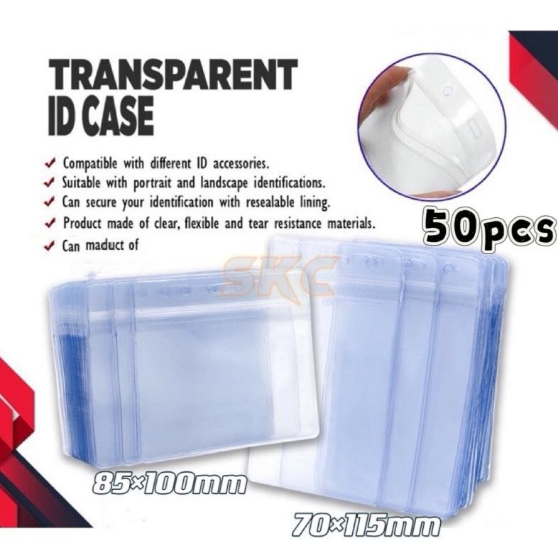 

50Pcs/set Plastik Id Card yg ada segel atau klip75115/85100mm AST