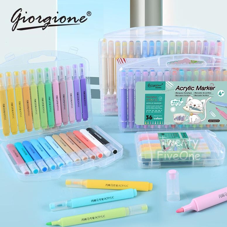 

Giorgione Set Spidol Akrilik Spidol Akrilik Macaron 12/24/36/48 Warna