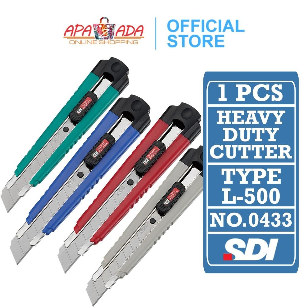 

Apazada - Cutter Besar L-500 [1 Pcs] / Heavy Duty Cutter 18mm Pemotong Kertas Kardus / 0433 AST