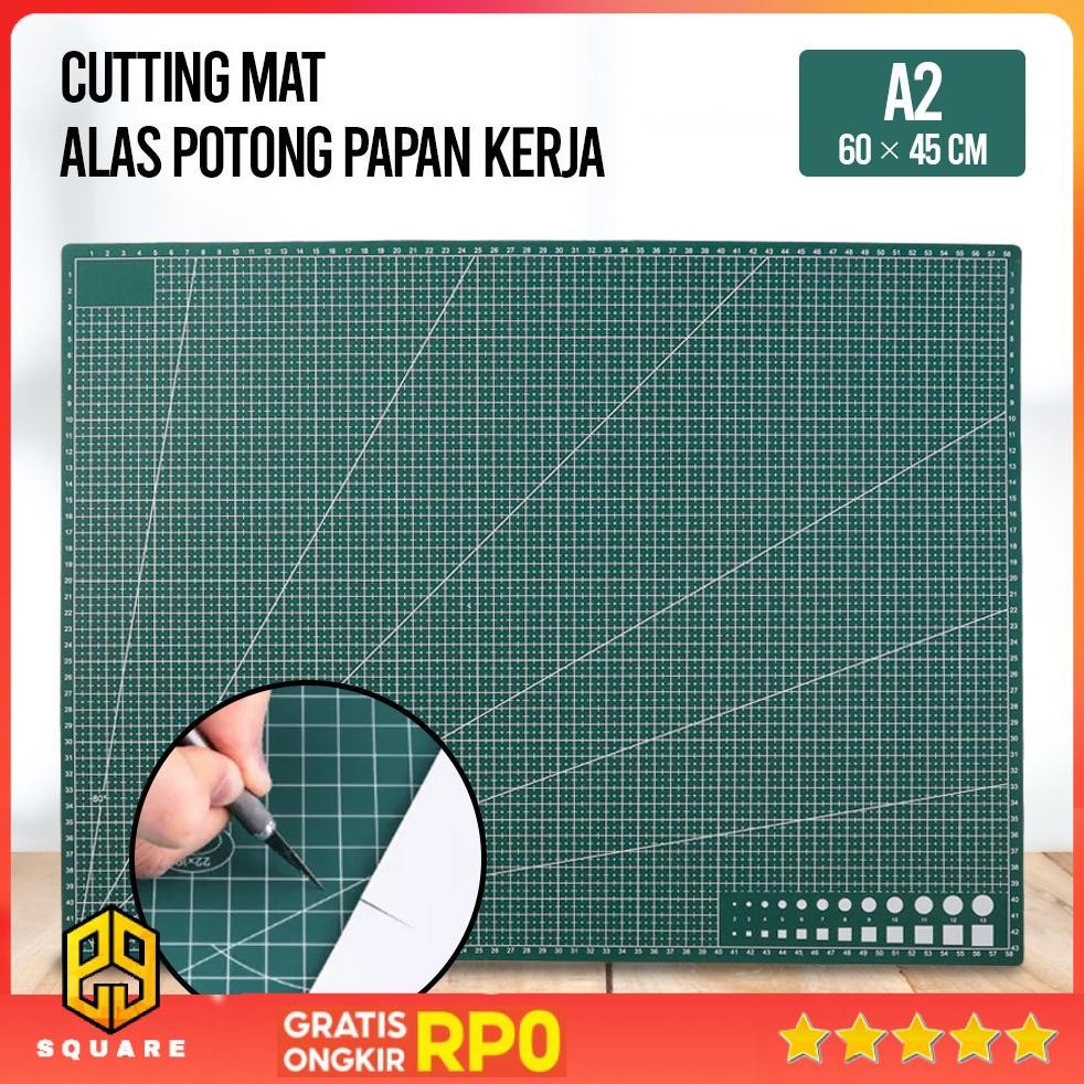 

Taffware Working Pad Cutting Mat Alas Potong Papan Kerja A2 60x45cm - QJ3 Original 99 Square AST