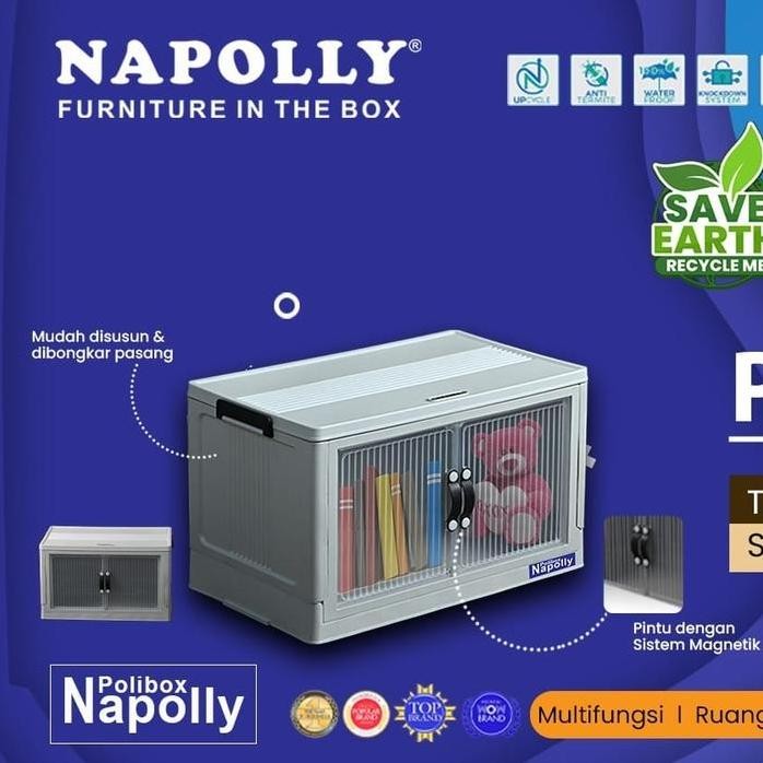 

Terlaris (Gojek)Box Storage Napolly Polibox Box Serbaguna Plastik Box Container