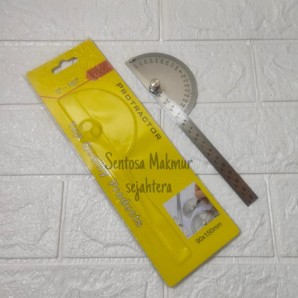 

Protactor Busur Derajat Stainless Steel Alat Ukur Sudut Penggaris Sudut AST