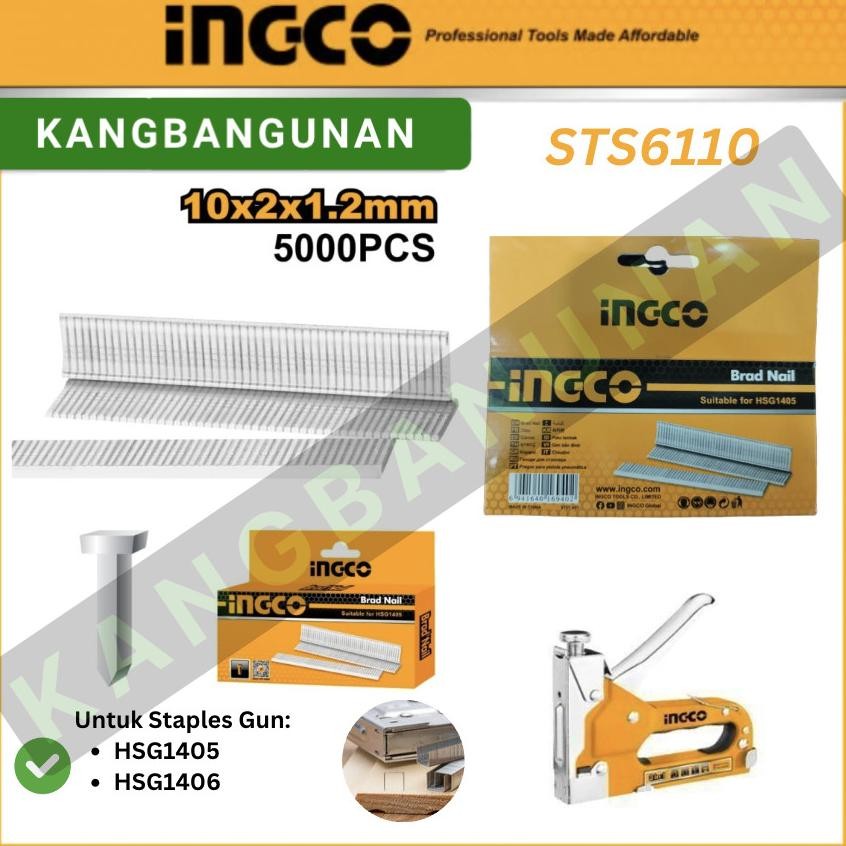 

INGCO STS6110 Refill Staples tembak (10mm x 1.2mm) isi 5000pcs AST