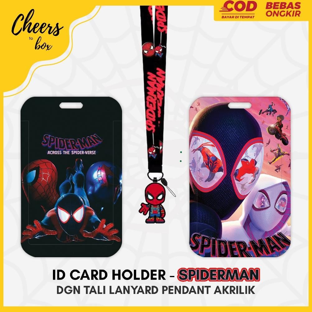 

[N003] SPIDERMAN Card Holder Tali Lanyard Akrilik / Name Tag Tali Hp / Tempat E-Money AST