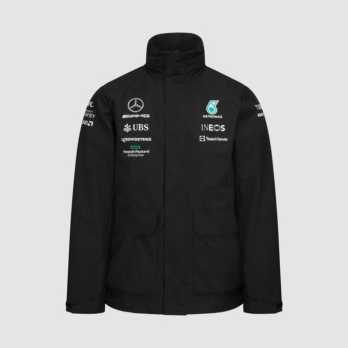 Mercedes-AMG F1 2022 Team Rain Jacket. Jaket Hujan Unisex