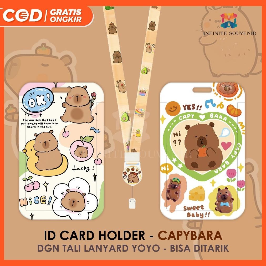 

(N017) ID Card Holder Tali Yoyo Capybara / Nametag Yoyo Kapibara / Card Holder Yoyo / Hewan Lucu Masbro / Card Holder Tali Bisa Ditarik AST