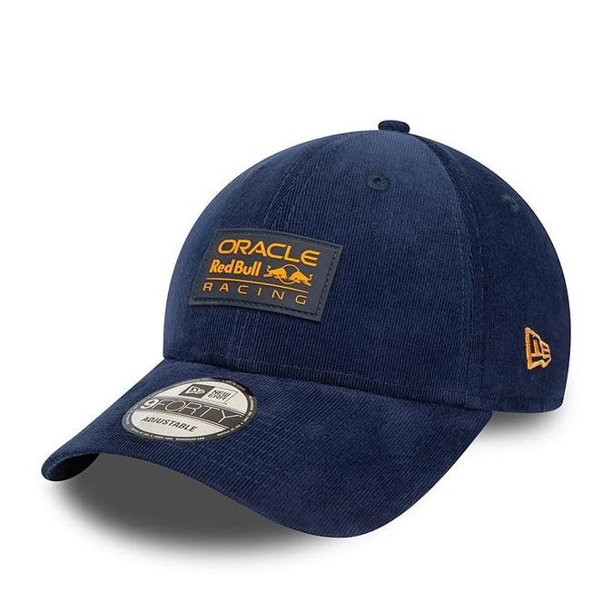 Red Bull Racing F1 Cord Navy 9FORTY Adjustable Cap New Era Topi Unisex