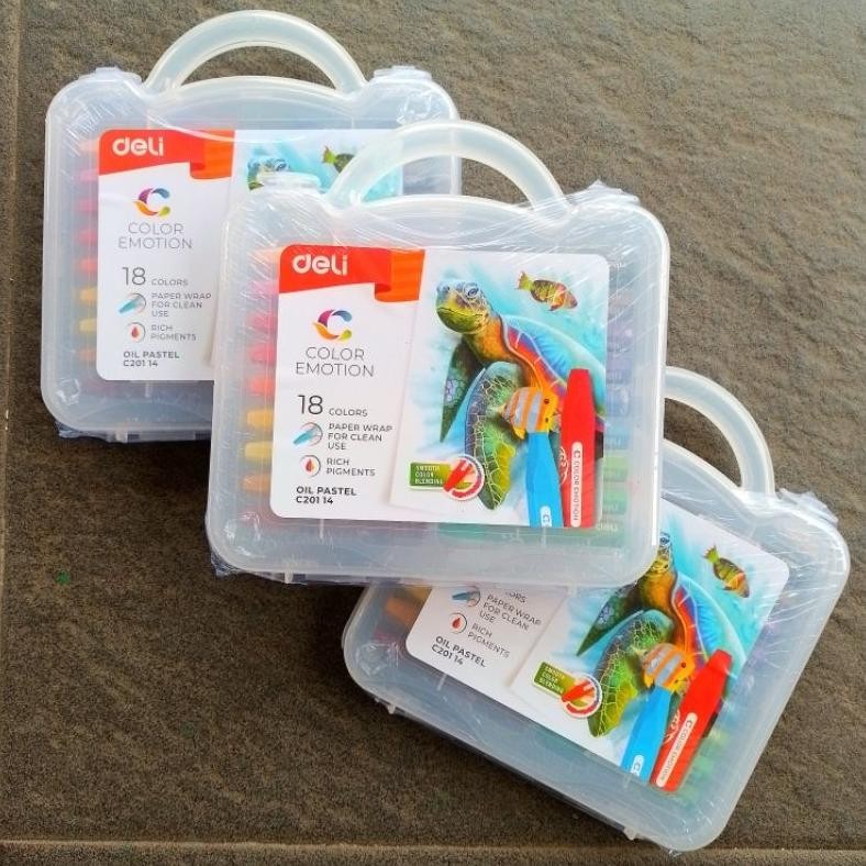 

Crayon Oil Pastel Deli EC-20114 18 Warna ( Set ) [ Original ] AST