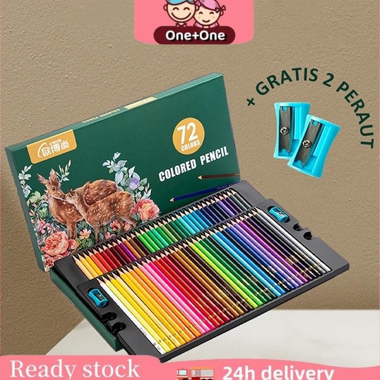 

Buy 1 Free 2One+One High Grade Oil Pencil Color Pensil Warna Minyak 48/72/120 Warna AST