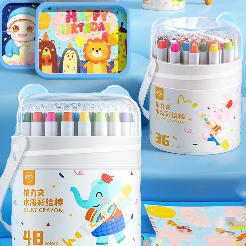 

Crayon Putar Washable 36/48 Color Kids yang Dapat Dicuci Seni Gambar Pastel MinyakFree Brush AST