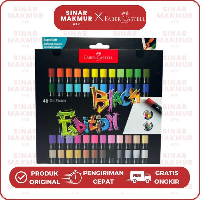 

Crayon/Oil Pastel Black Edition Series Faber Castell 48 Warna (Set) AST
