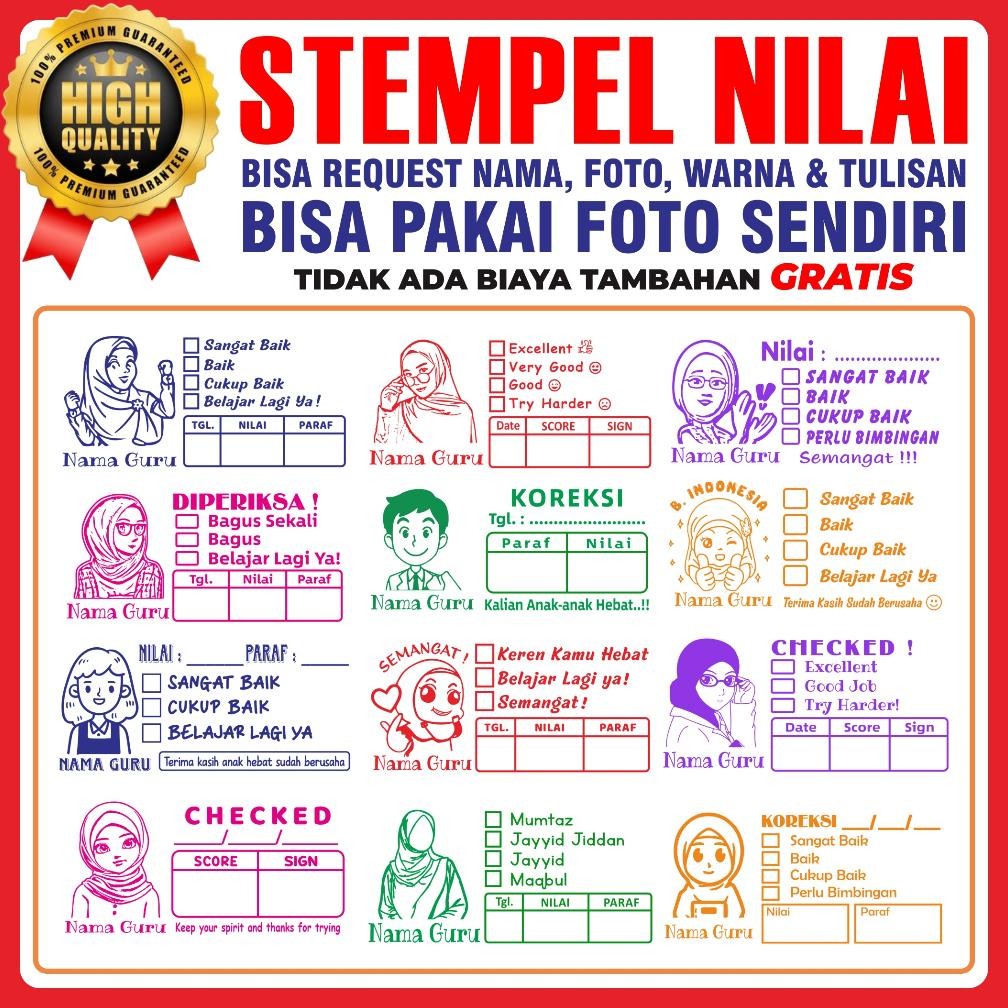 

Stempel Nilai Guru / Penilaian / Koreksi / Checked / Reward AST