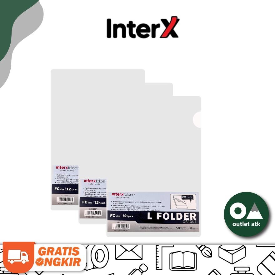 

Map L Folder Folio F4 Inter X Opaque / Semi Bening per pack isi 12 AST