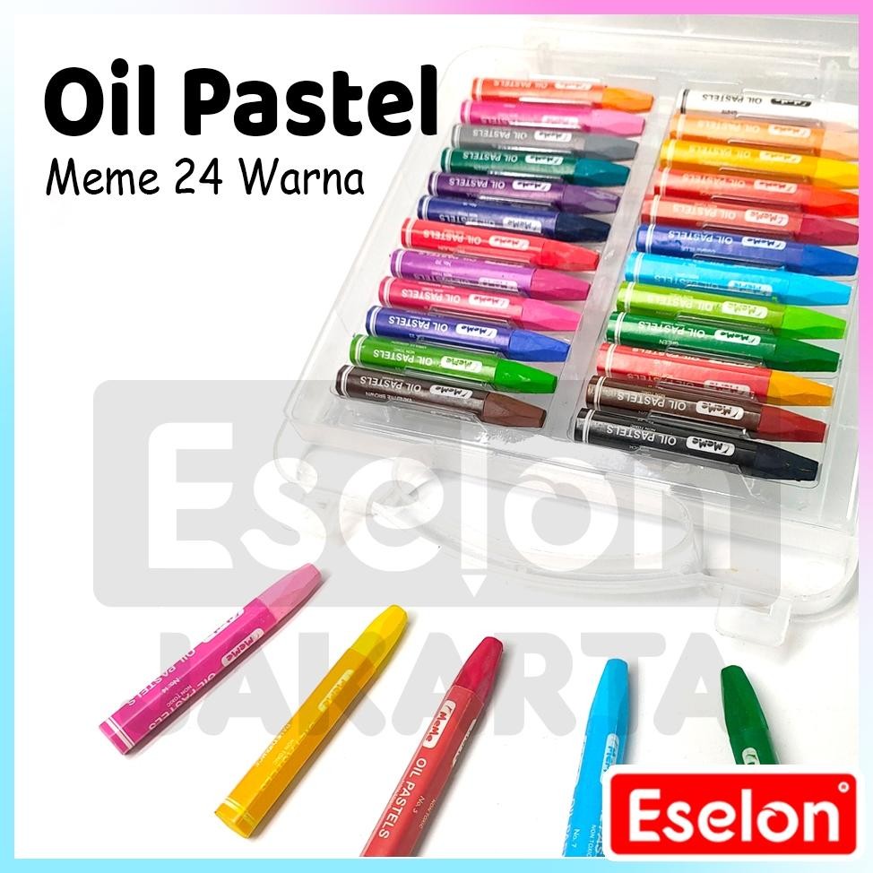 

[ES.JKT] Crayon MeMe 24 warna / oil pastel MeMe 24 Colour / Crayon MeMe AST
