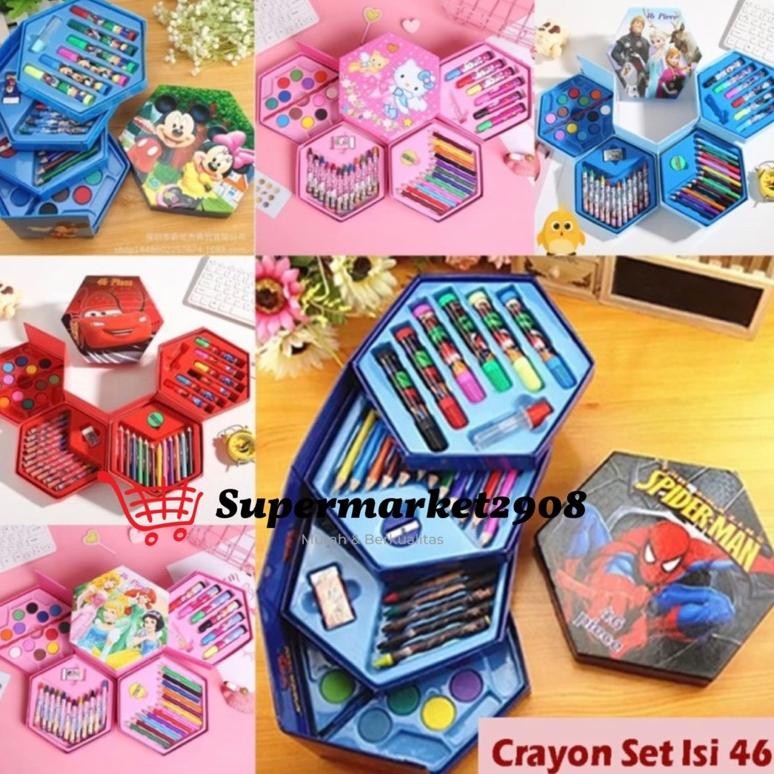 

Crayon Set Karakter 4in1 Isi 46pcs AST