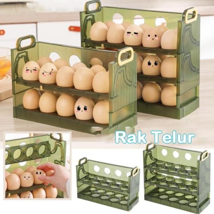 

Terlaris 30 Kotak Penyimpanan Telur/Rak Penyimpanan Telur 3 -Rak Penyimpanan Kulkas Layer