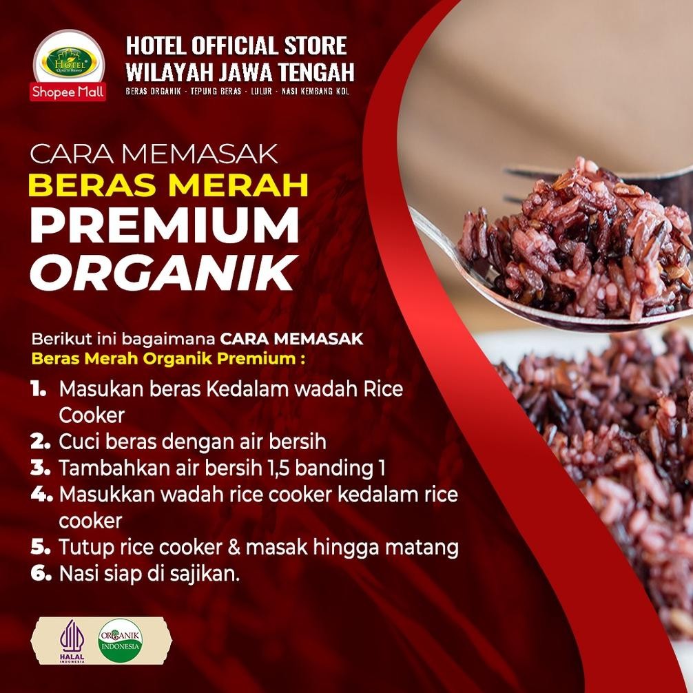 

Beras Merah HOTEL 5 kg - Beras Merah Organik - Beras Organik Merah