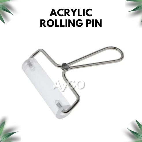 

Acrylic Rolling Pin Transparent Plastic Drum Diy / Roller Clay AST