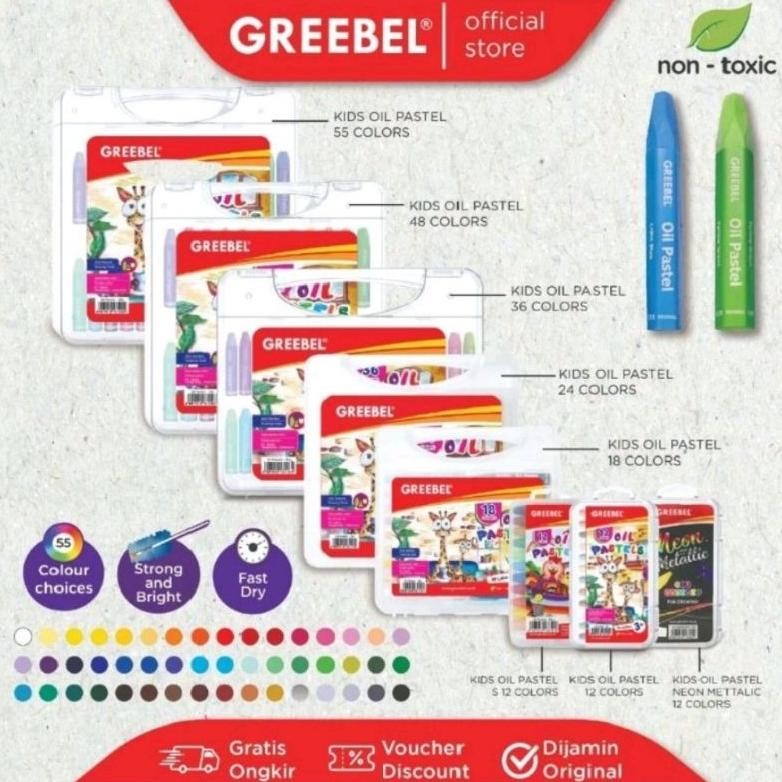 

Crayon Oil Pastel Greebell 36 warna ( 1set/36wrn ) AST