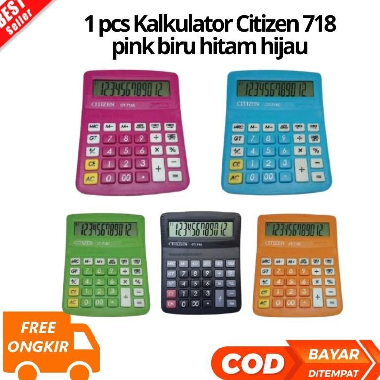 

[JIB] BAYAR DI TEMPAT Kalkulator Citizen 718 Warna / CalculatorCitizen 718 CT 718 WARNA KALKULATOR MEJA AST