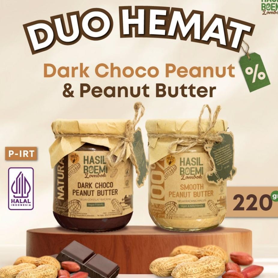 

Duo Hemat Dark Choco Peanut Butter Peanut Butter