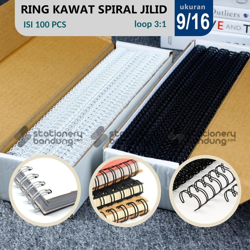 

Ring Kawat Spiral Jilid 9/16 A4 Spiral Wire 9/16 A4 dan F4 3:1 35Lobang AST