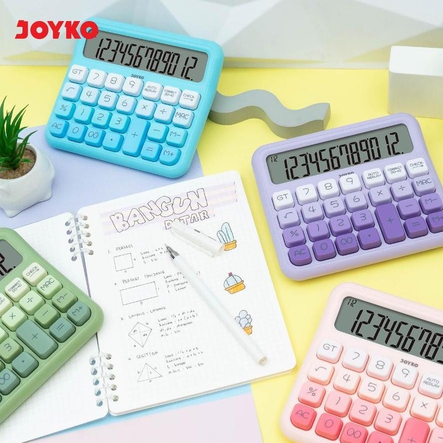 

Calculator JOYKO CC-63DCO Pastel Color - Kalkulator Korea Dopamin Besar 12 Digit Cek Ulang AST