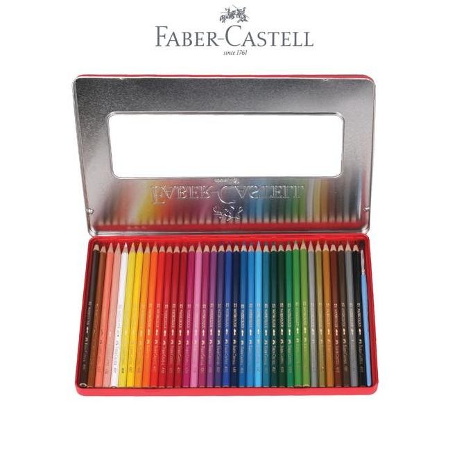 

Faber-Castell Pensil Warna Cat Air Watercolour Pencils Set 36L Tin Case Free Kuas