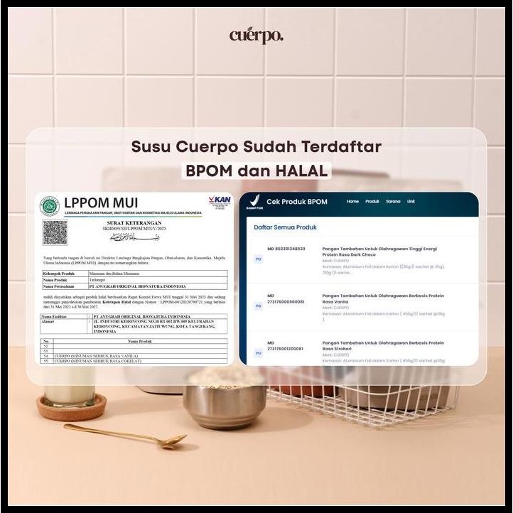 

Terlaris Cuerpo Susu Tinggi Kalori & Protein 960 Gram Bundling 2 Pouch Good Quality