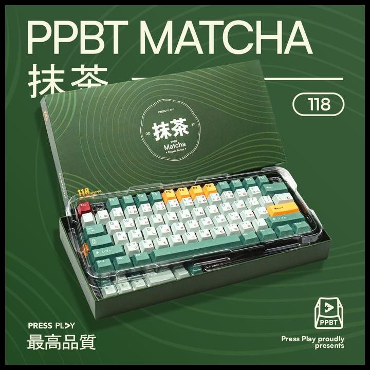 Ppbt Matcha Pbt Dye Sub Keycaps By Press Play Terbaru