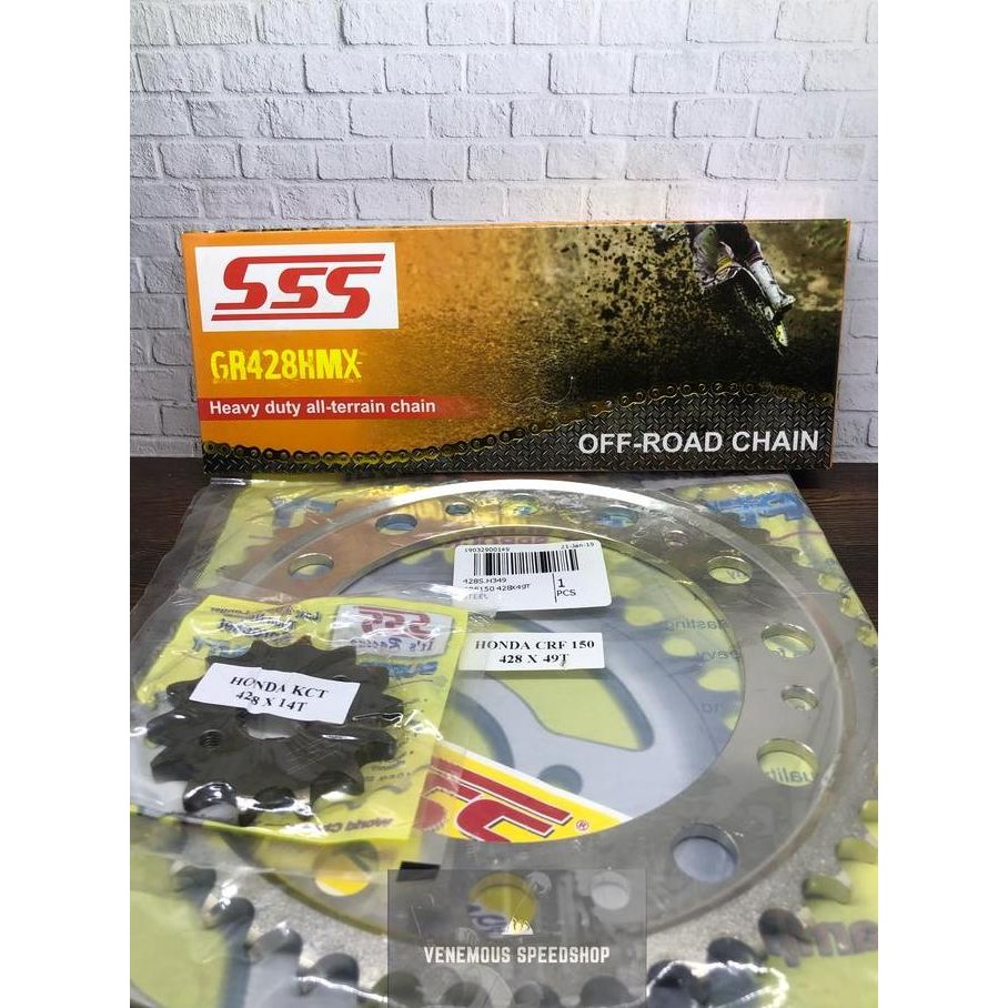 Gearset SSS 428 Rantai SSS HMX CRF