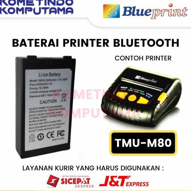 Tmu-M80 Baterai / Battery / Batre Original Thermal Printer Blueprint New Stok