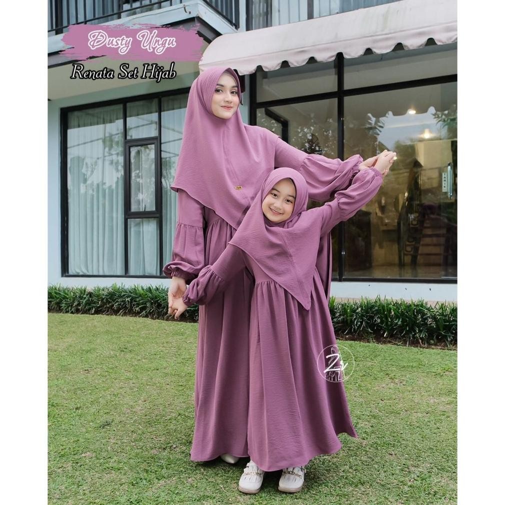 Un04 eq-77 GAMIS COUPLE ANAK MOM RENATA SYARI  CRINGKEL ORI zira ibu kids ootd baju muslim lebaran r