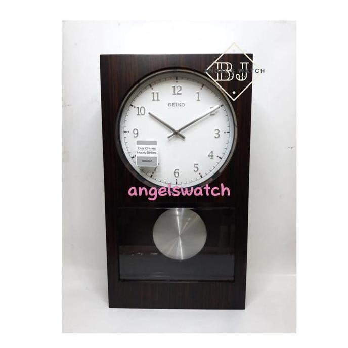 Tersedia jam dinding seiko kayu qxh046 original
