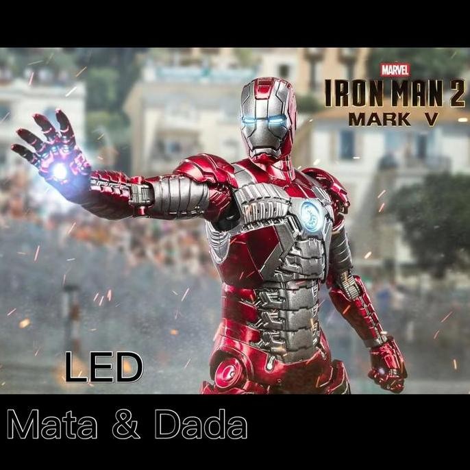 Zd Toys Original Iron Man Mark V - Zdtoys Ironman Mk 5 - Led / Lampu